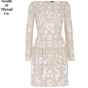 Needle & Thread Embellished snowdrop Mini Dress Size 10 New With Tags